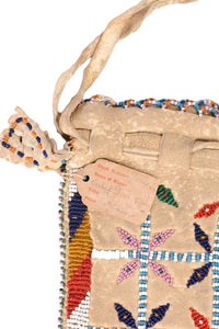 Apache Beaded Hide Bag