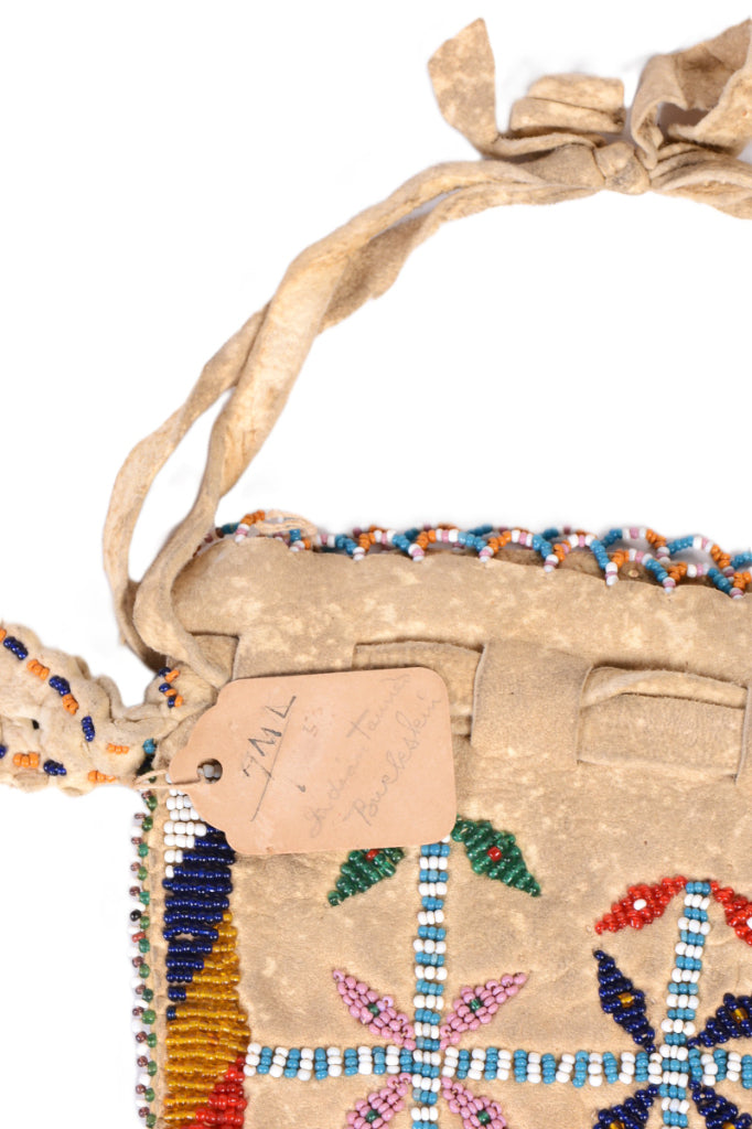 Apache Beaded Hide Bag