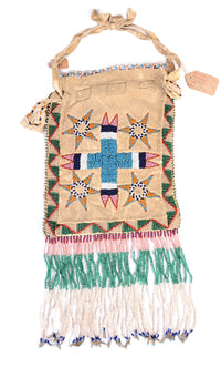 Apache Beaded Hide Bag