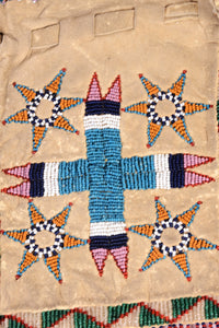 Apache Beaded Hide Bag
