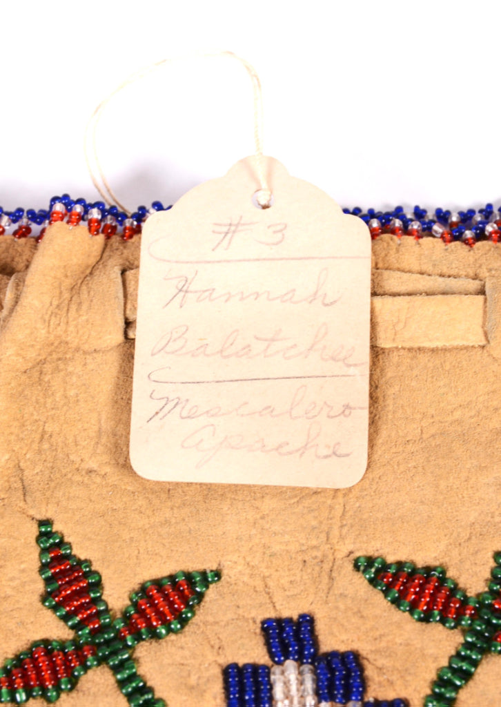 Apache Mescalero Hide Beaded Bag By Hannah Balatchee