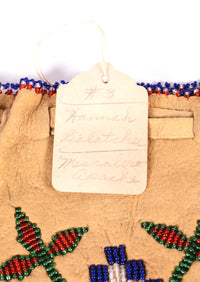 Apache Mescalero Hide Beaded Bag By Hannah Balatchee