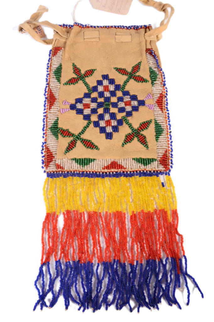 Apache Mescalero Hide Beaded Bag By Hannah Balatchee