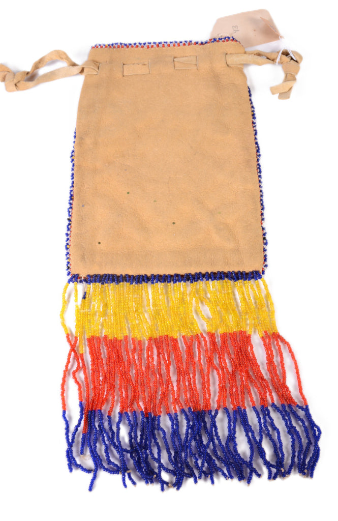 Apache Mescalero Hide Beaded Bag By Hannah Balatchee