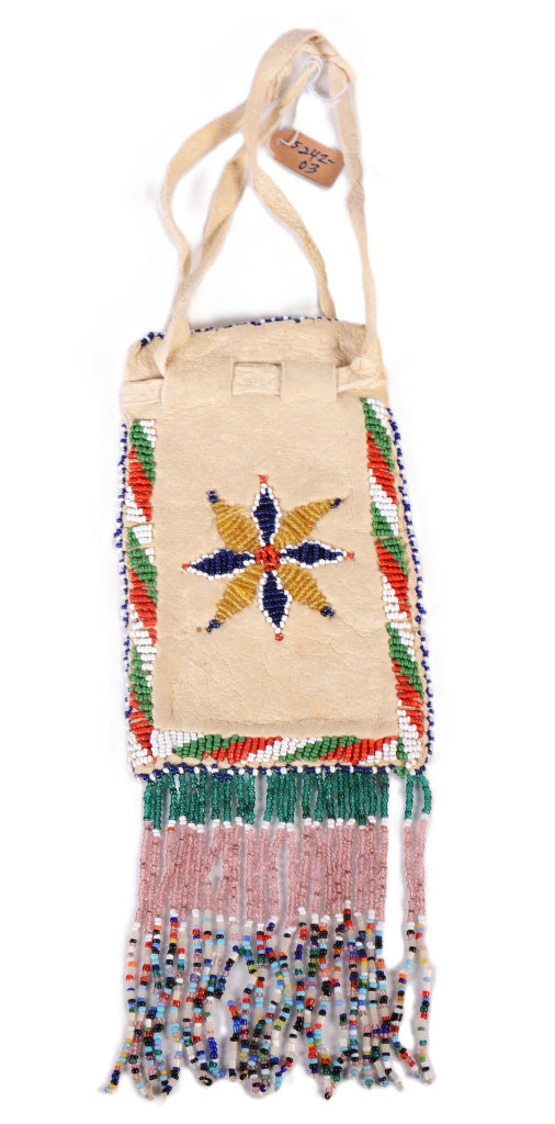 Apache Mescalero Hide Beaded Bag