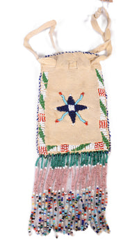 Apache Mescalero Hide Beaded Bag