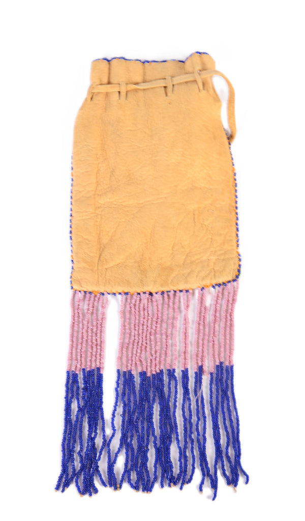 Apache Beaded Hide Bag