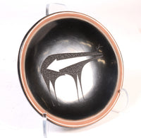 San Ildefonso Pueblo Pottery Dish with Deer Motif By Tony Da