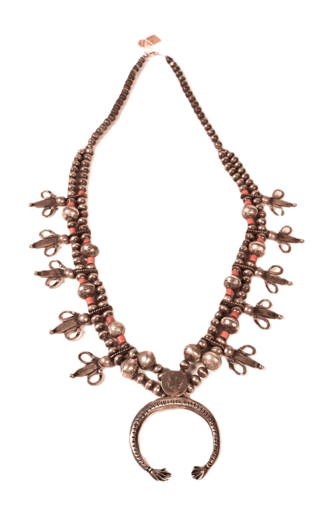 Navajo Squash Blossom Necklace