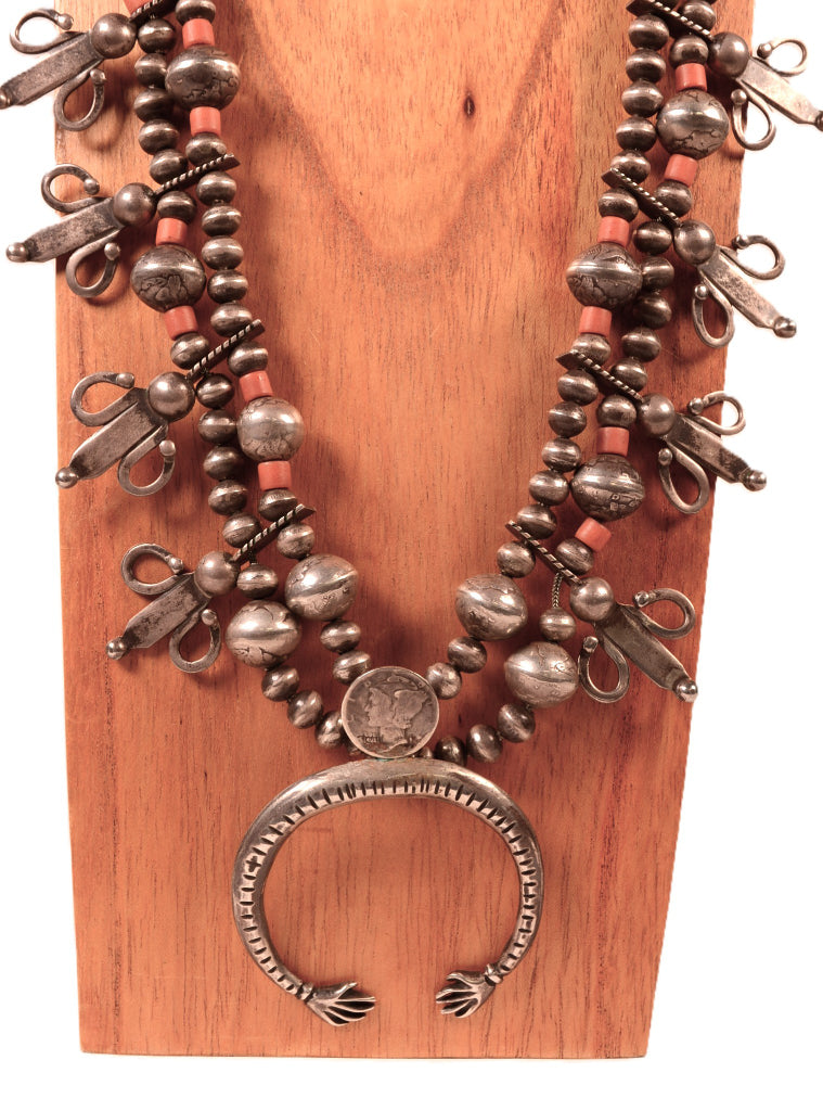 Navajo Squash Blossom Necklace