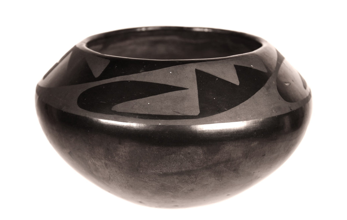 San Ildefonso Pueblo Black on Black Pottery By Maria Martinez