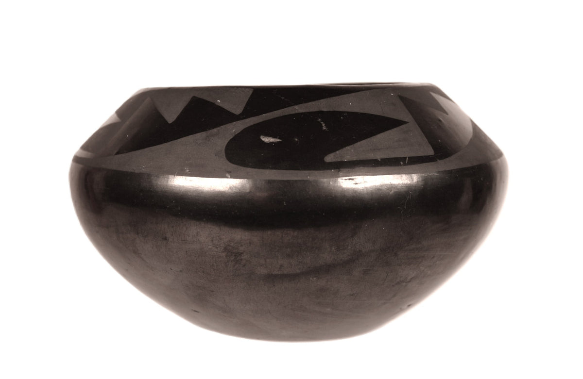 San Ildefonso Pueblo Black on Black Pottery By Maria Martinez