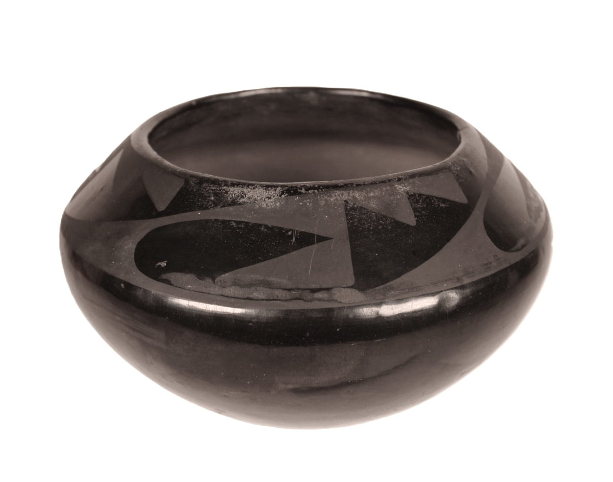 San Ildefonso Pueblo Black on Black Pottery By Maria Martinez