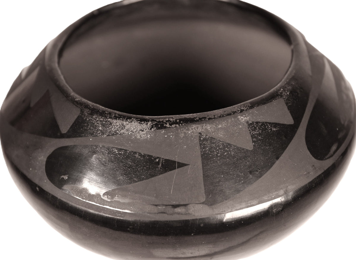 San Ildefonso Pueblo Black on Black Pottery By Maria Martinez