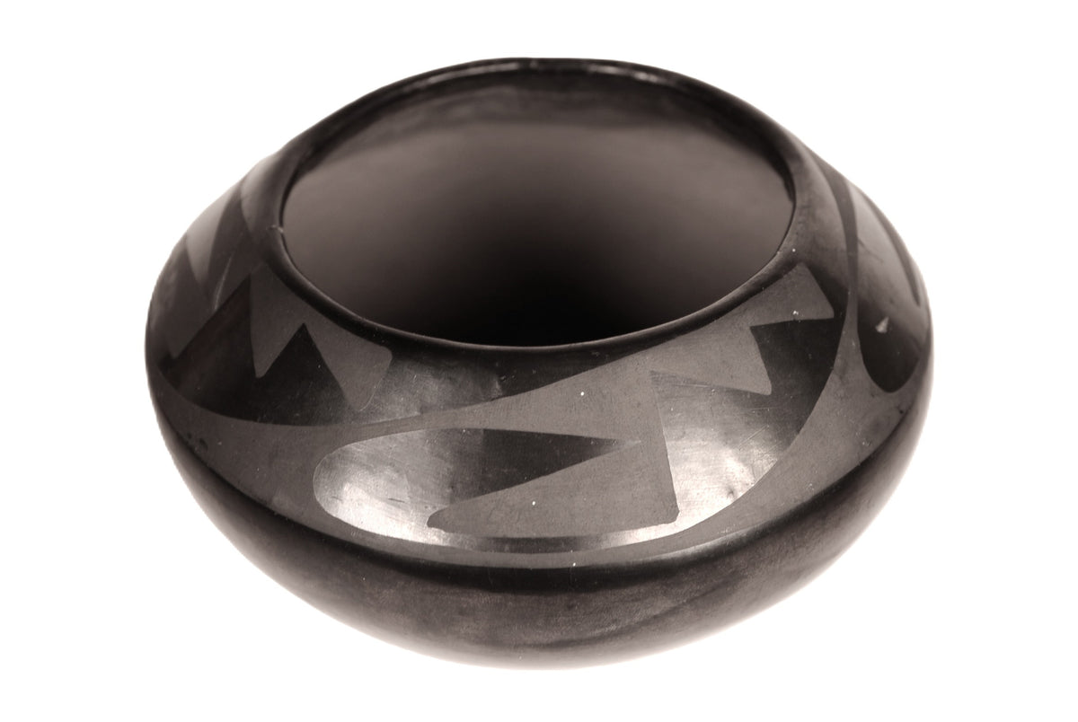 San Ildefonso Pueblo Black on Black Pottery By Maria Martinez