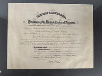 Grover Cleveland Presidential Appointment for the "Agent for the Indians of the Rosebud Agency in South Dakota"