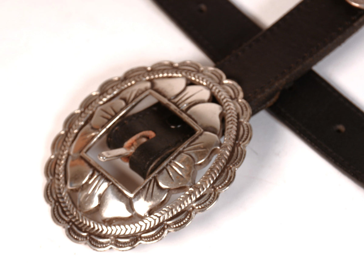Navajo Sterling Silver Concho Belt
