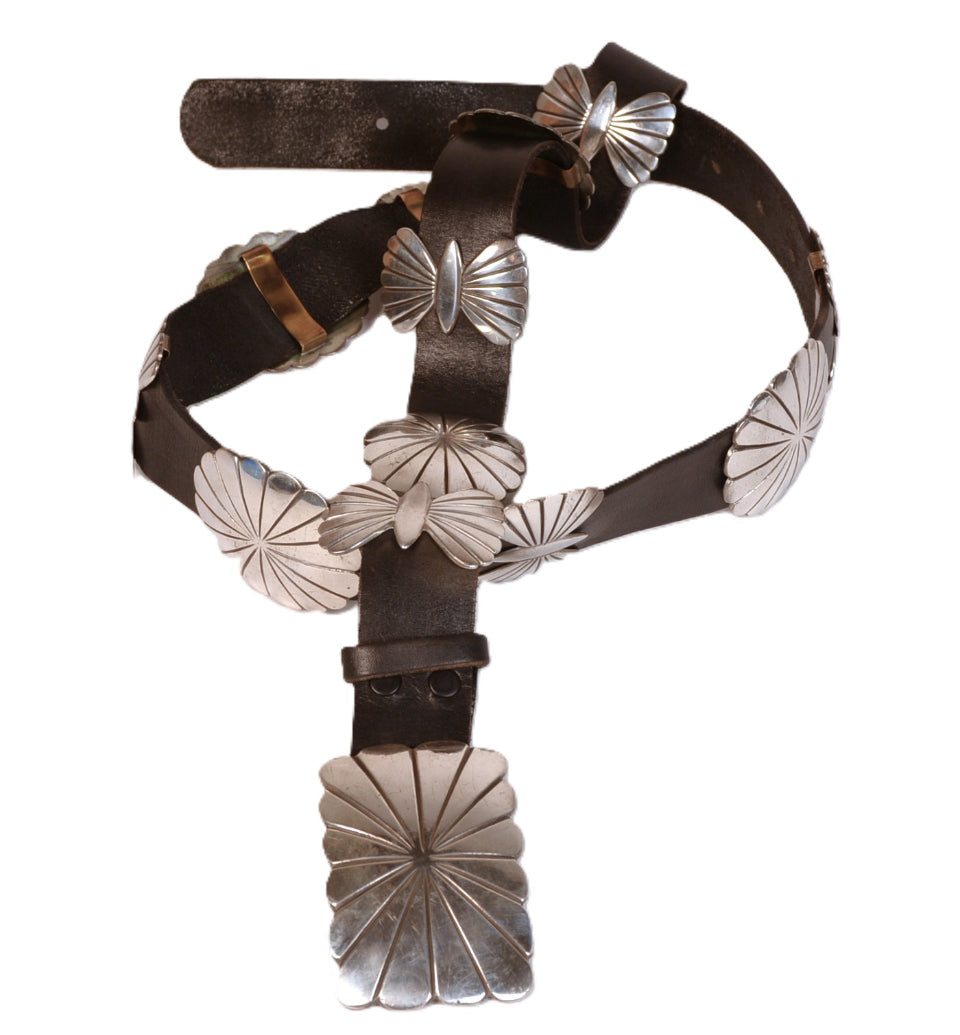 Navajo Sterling Silver Concho Belt