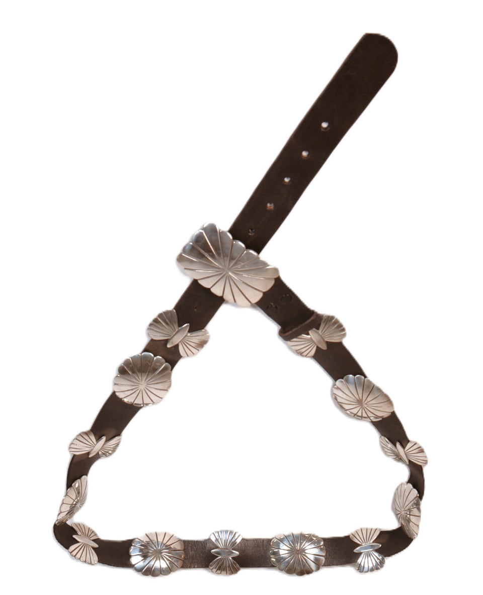 Navajo Sterling Silver Concho Belt