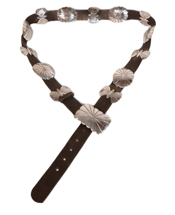 Navajo Sterling Silver Concho Belt