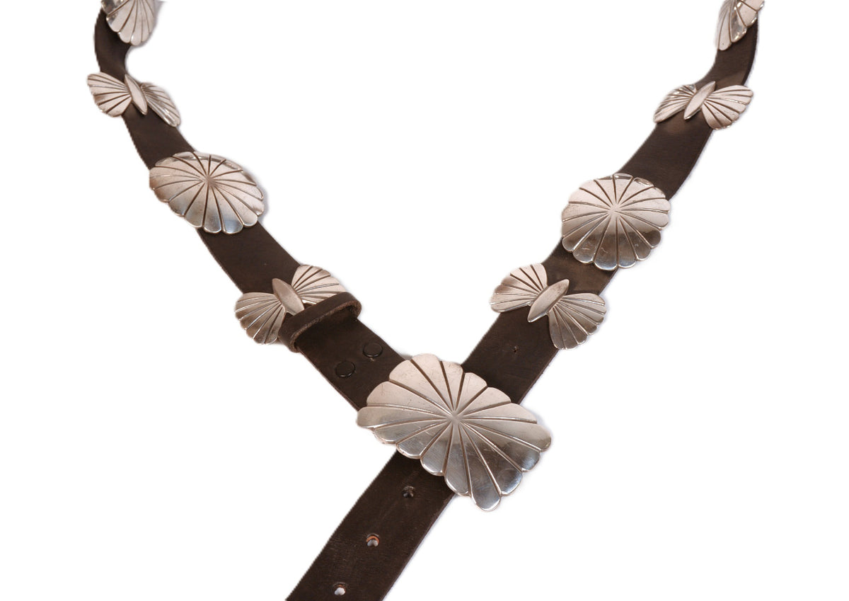 Navajo Sterling Silver Concho Belt