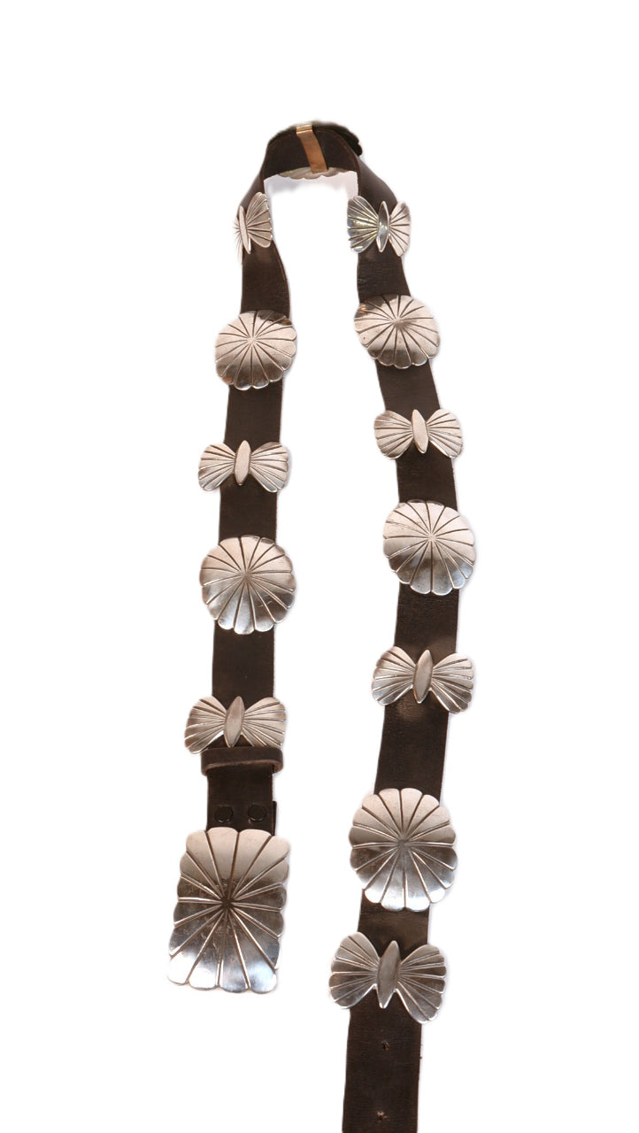 Navajo Sterling Silver Concho Belt