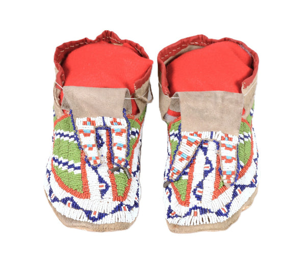Sioux Northern Plains Fully Beaded Moccasins