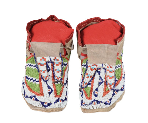 Sioux Northern Plains Fully Beaded Moccasins