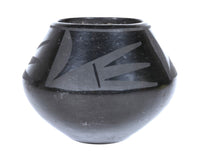 San Ildefonso Black on Black Pottery Jar By Maria Martinez