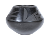 San Ildefonso Black on Black Pottery Jar By Maria Martinez