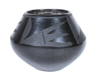 San Ildefonso Black on Black Pottery Jar By Maria Martinez