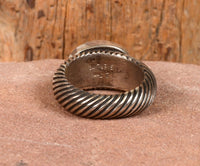 Navajo Ring Sterling and Gaspeite Size: 5 1/2
