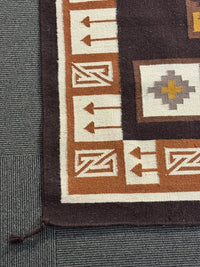 Southwest Area Rug - All Wool -Two Gray Hills Style 6' x 9'
