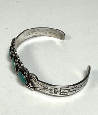 Navajo Railroad Bracelet - Early "Fred Harvey" Style - Coin Silver