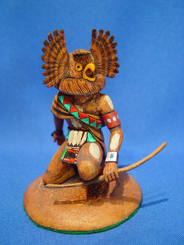 Hopi Kachina: Great Horned Owl Katsina (Mongwa) by Alfred "Bo" Lomahquahu