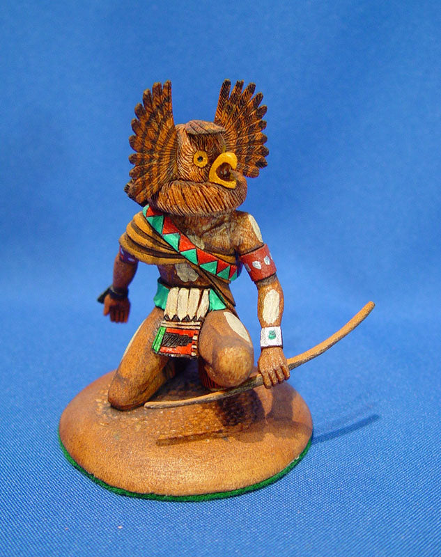 Hopi Kachina: Great Horned Owl Katsina (Mongwa) by Alfred "Bo" Lomahquahu