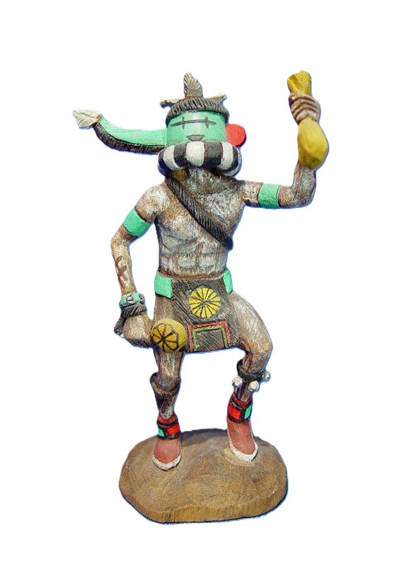 Hopi Pueblo Long Horned Wapla ala Kachina By Raymond Chee