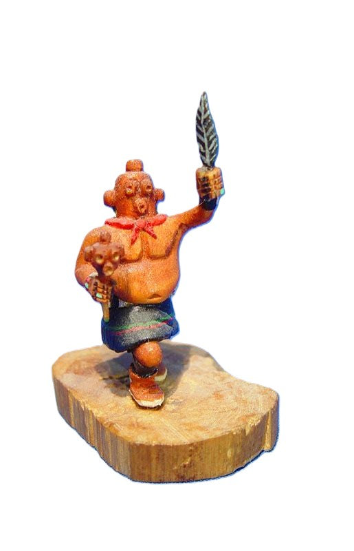 Hopi Kachina Miniature Mudhead Doll By Leonard Honahnie
