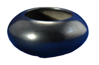 Gun Metal Polished Plain Blackware Bowl by Maria Martinez, Signed Maria Poveka