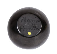 San Ildefonso Pueblo Polished Gunmetal Black Ware Bowl By Maria Martinez
