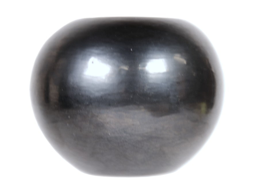 San Ildefonso Pueblo Polished Gunmetal Black Ware Bowl By Maria Martinez