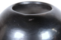 San Ildefonso Pueblo Polished Gunmetal Black Ware Bowl By Maria Martinez