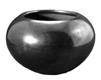 San Ildefonso Gunmetal Polished Plain Blackware Bowl By Maria Poveka Montoya Martinez