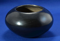 Polished Blackware Bowl by Maria Martinez, Signed Maria Poveka