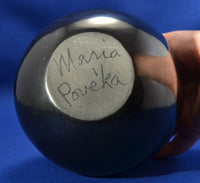 San Ildefonso Pueblo Polished Blackware Bowl By Maria Martinez