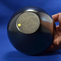 Gun Metal Pottery Polished Plain Blackware Bowl by Maria Martinez,