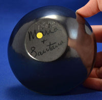 San Ildefonso Black on Black Pottery Jar By Maria Martinez; Maria & Santana