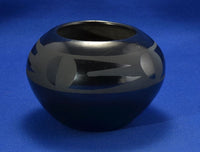 San Ildefonso Black on Black Pottery Jar By Maria Martinez; Maria & Santana