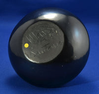 San Ildefonso Black on Black Pottery Jar By Maria & Santana