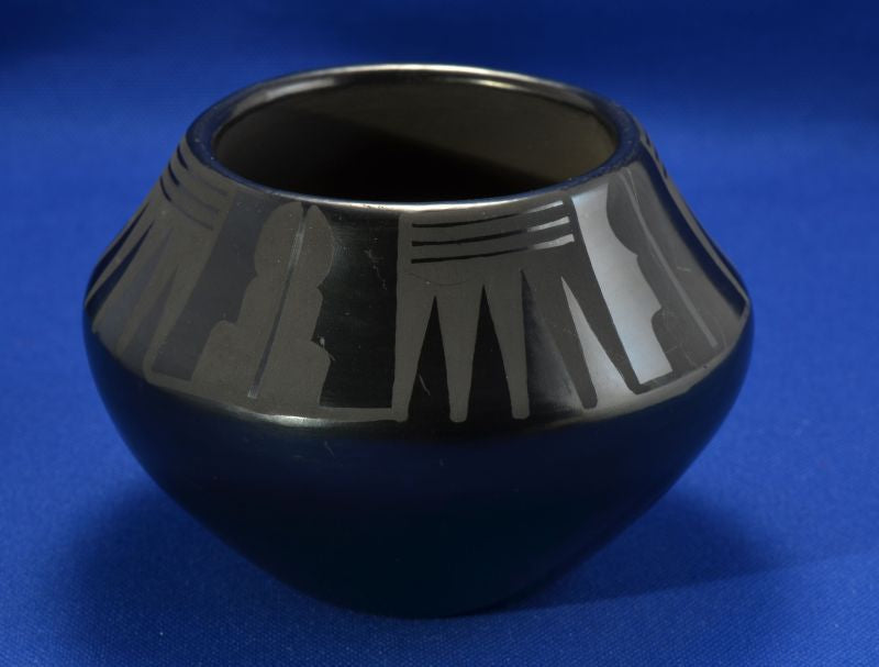 San Ildefonso Pueblo Pottery Jar By Maria Martinez;  "Maria  + Santana"